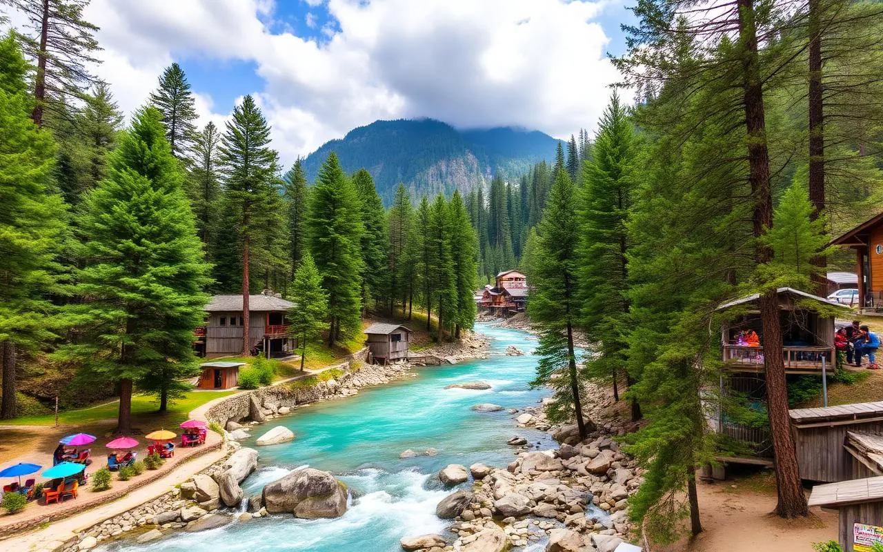 Kasol Parvati Valley Himachal Pradesh pine forests and turquoise river